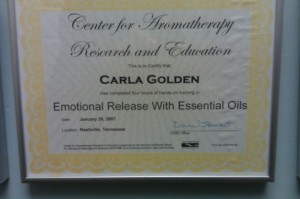 Center for Aromatherapy Research and Education Emotional Release With Essential Oils Certification